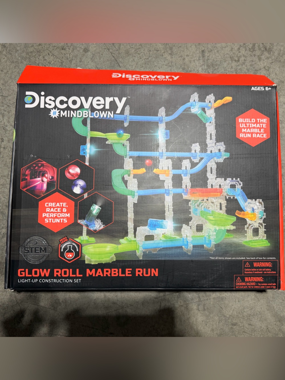 Glow Roll Marble Run Set- Discovery Brand
